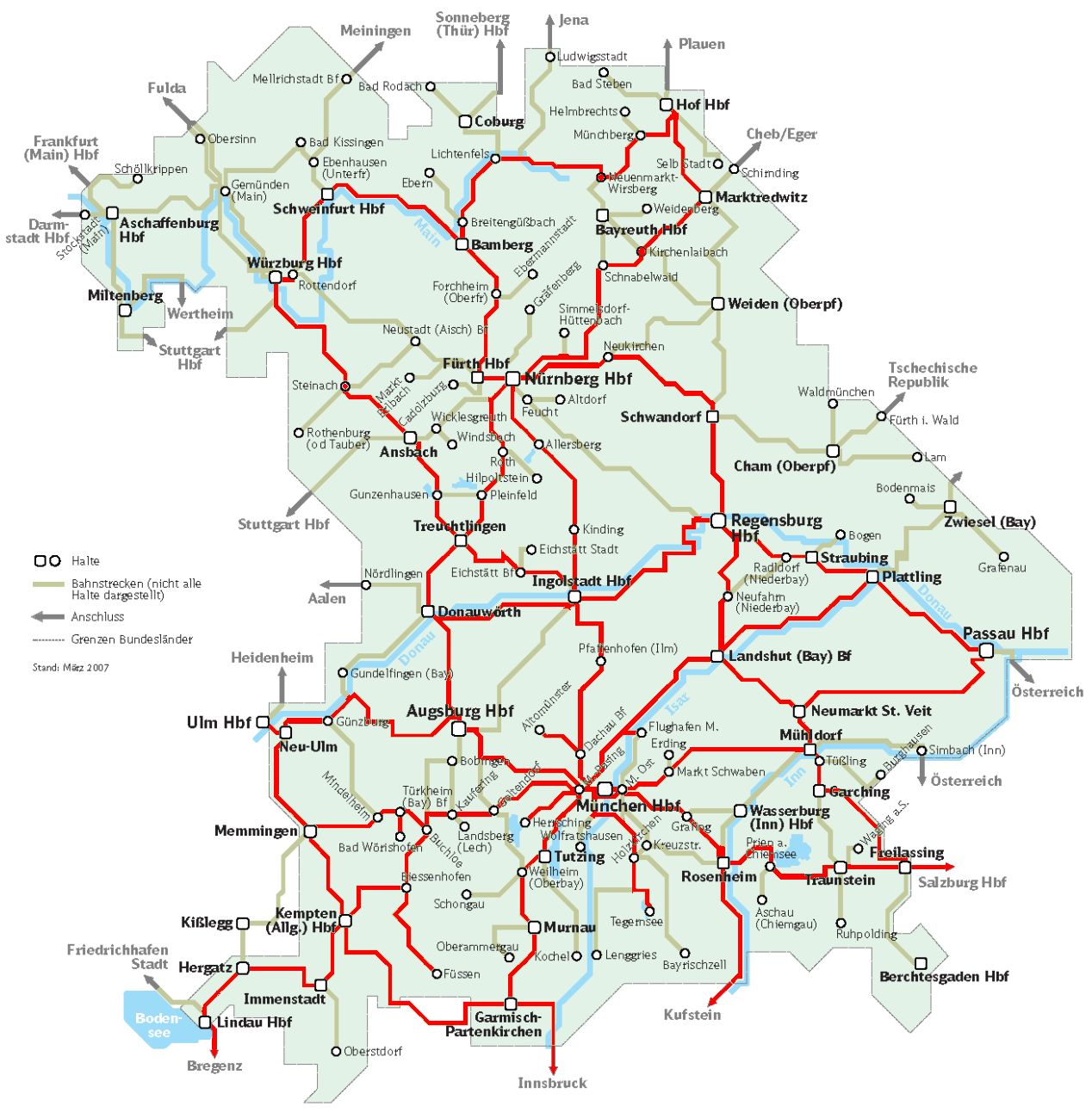 bajorország térkép Németország magyar szemmel   Vonattal? Természetesen! bajorország térkép