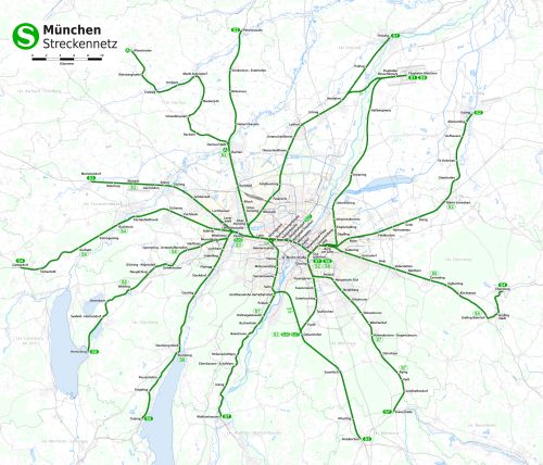 München S-Bahn térkép