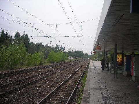 Planegg S-Bahn állomás, a négyvágányos szakaszok egyike