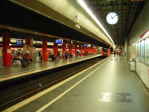 A Stammstrecke földalatti szakasza Münchenben